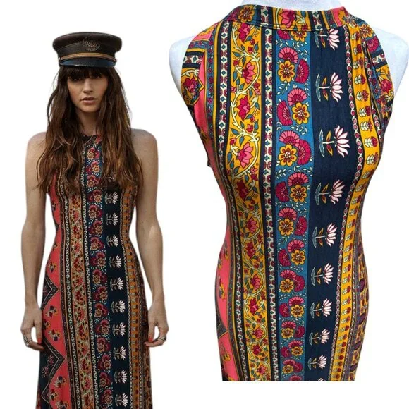 Novella Royale Multicolor Maxi Dress Medium - Picture 3 of 5